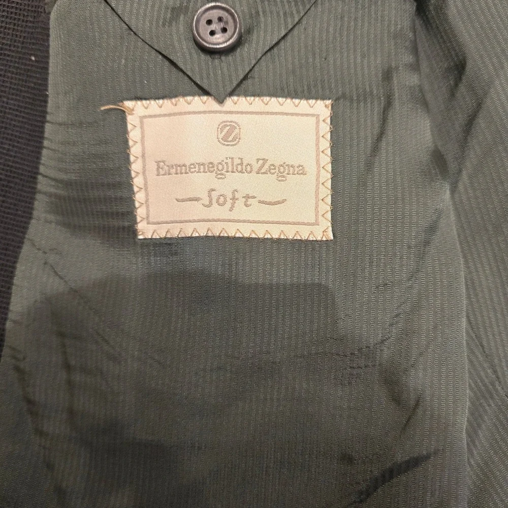 Ermenegildo Zegna Soft Blazer Mens 52 Wool Silk 3 Button Sport Coat‎ Charcoal